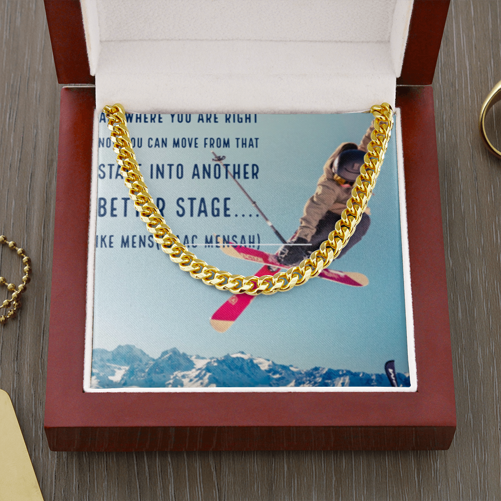 IKE MENS Quote Cuban Link Chain