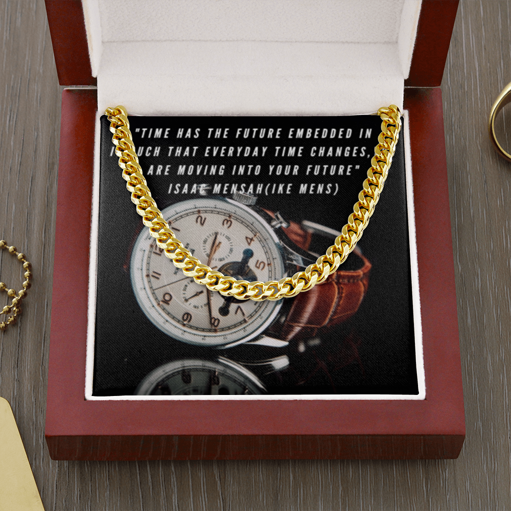 IKE MENS Quote Cuban Link Chain