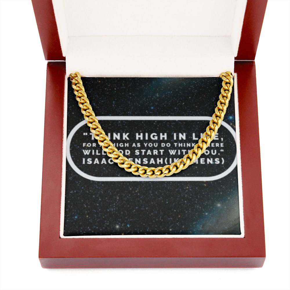 IKE MENS Quote Cuban Link Chain