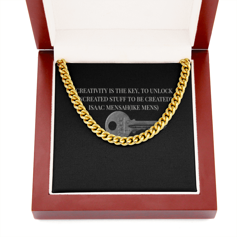 IKE MENS Quote Cuban Link Chain