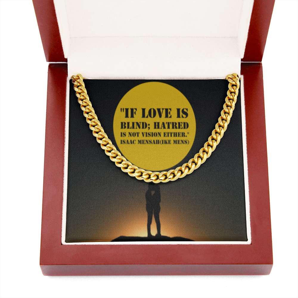 IKE MENS Quote Cuban Link Chain