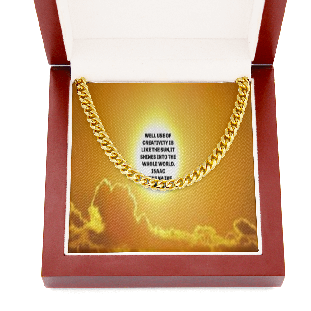 IKE MENS Quote Cuban Link Chain