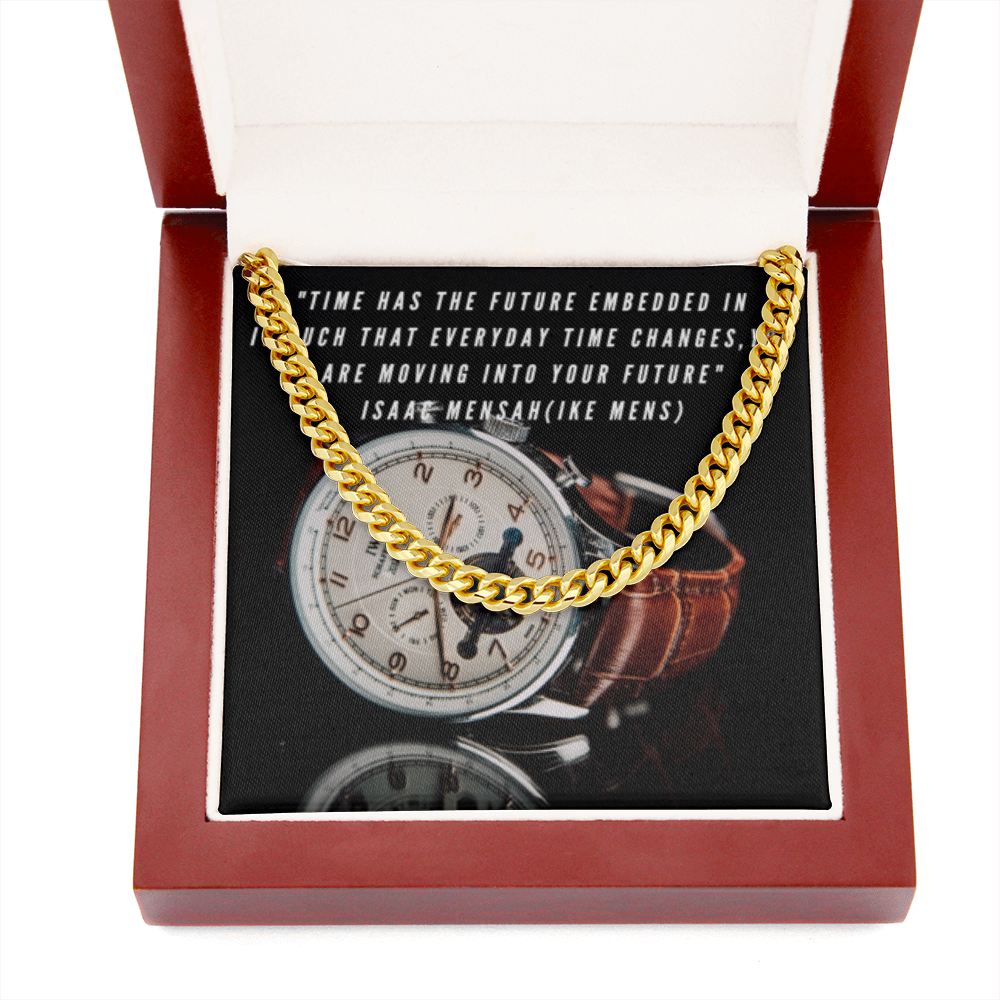 IKE MENS Quote Cuban Link Chain