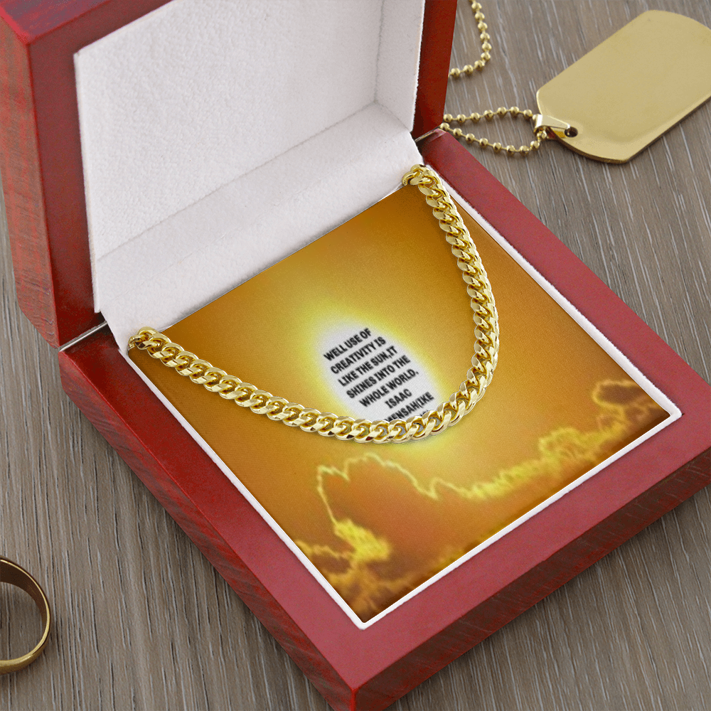 IKE MENS Quote Cuban Link Chain