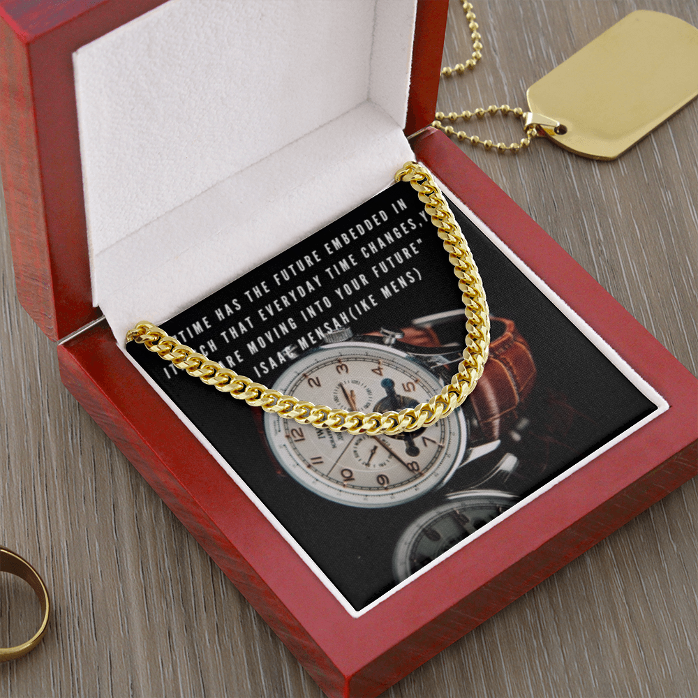 IKE MENS Quote Cuban Link Chain