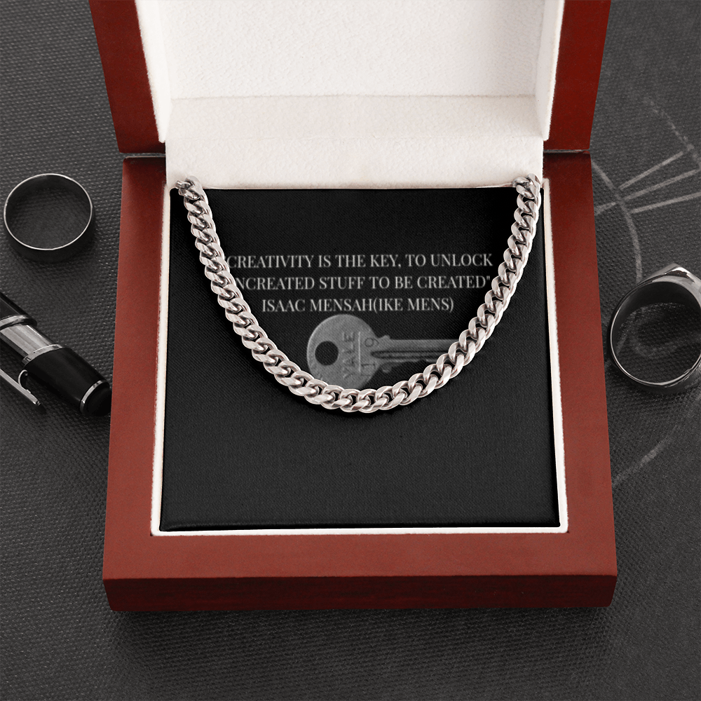IKE MENS Quote Cuban Link Chain