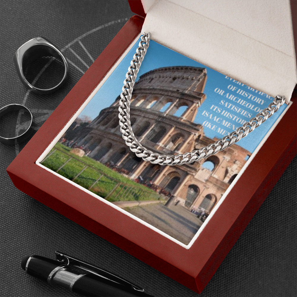 IKE MENS Quote Cuban Link Chain