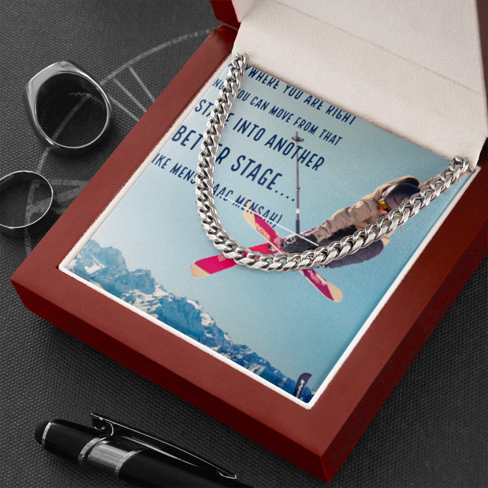 IKE MENS Quote Cuban Link Chain