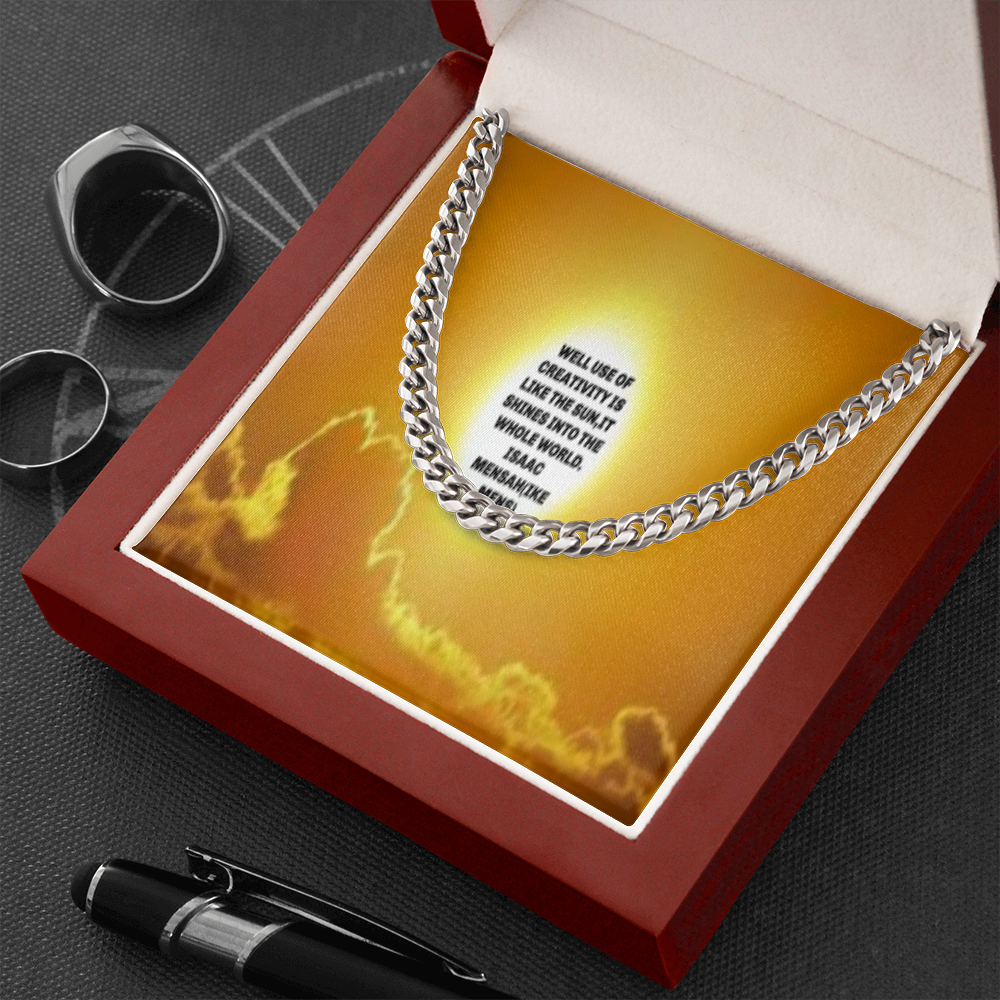 IKE MENS Quote Cuban Link Chain