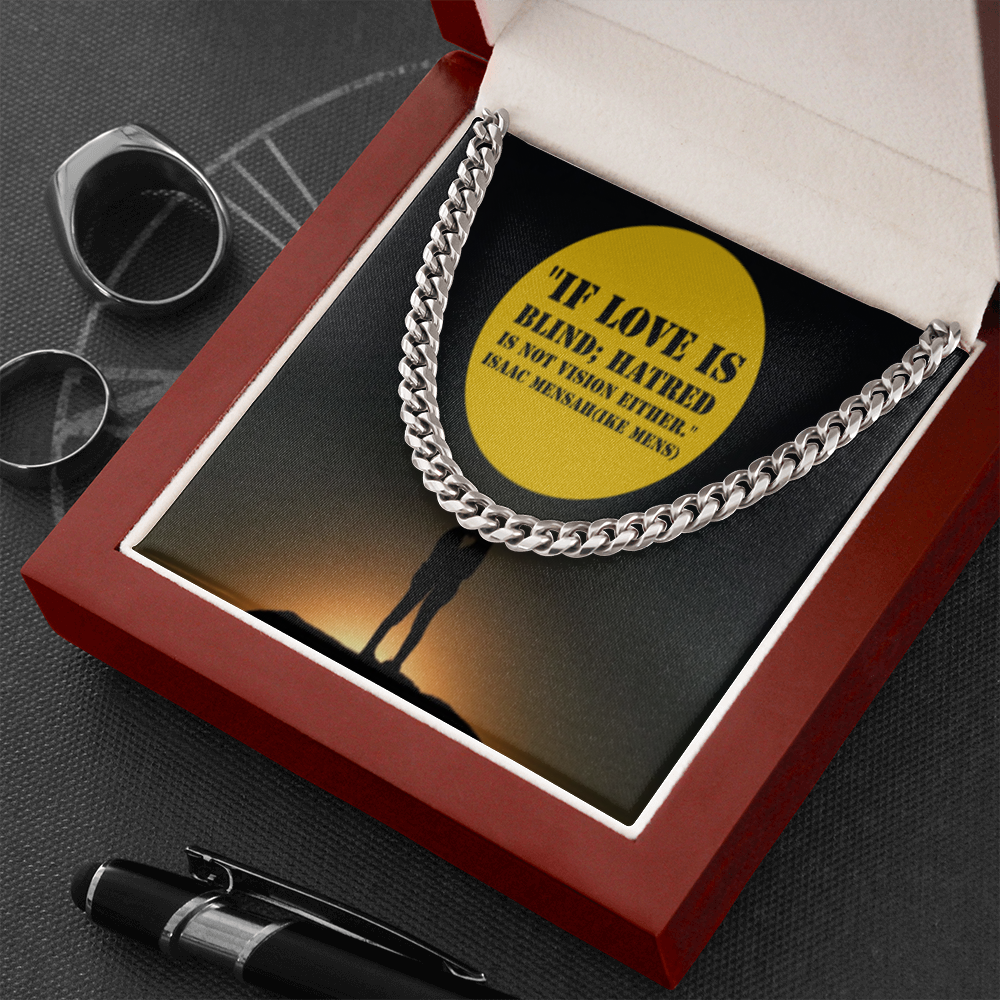 IKE MENS Quote Cuban Link Chain