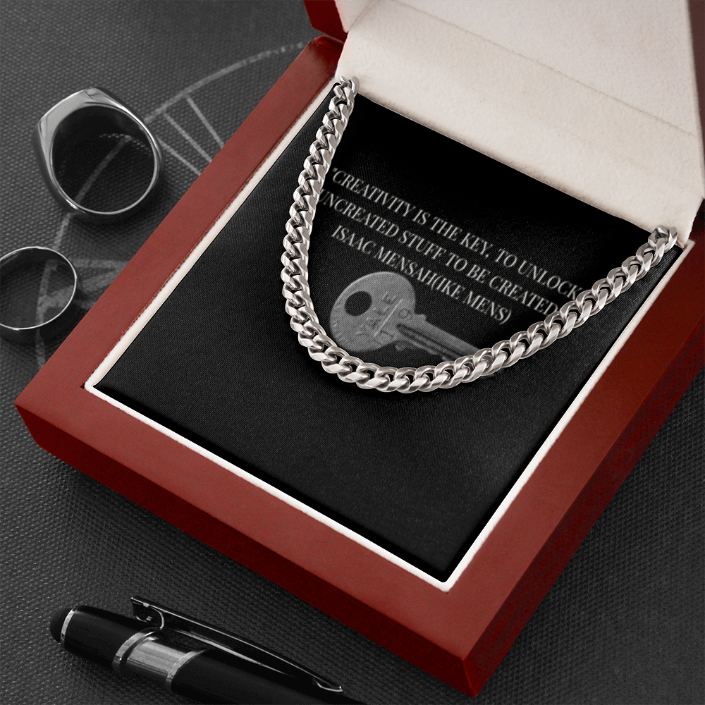 IKE MENS Quote Cuban Link Chain