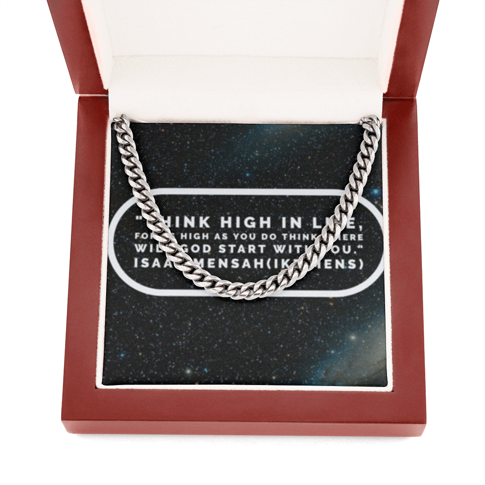 IKE MENS Quote Cuban Link Chain
