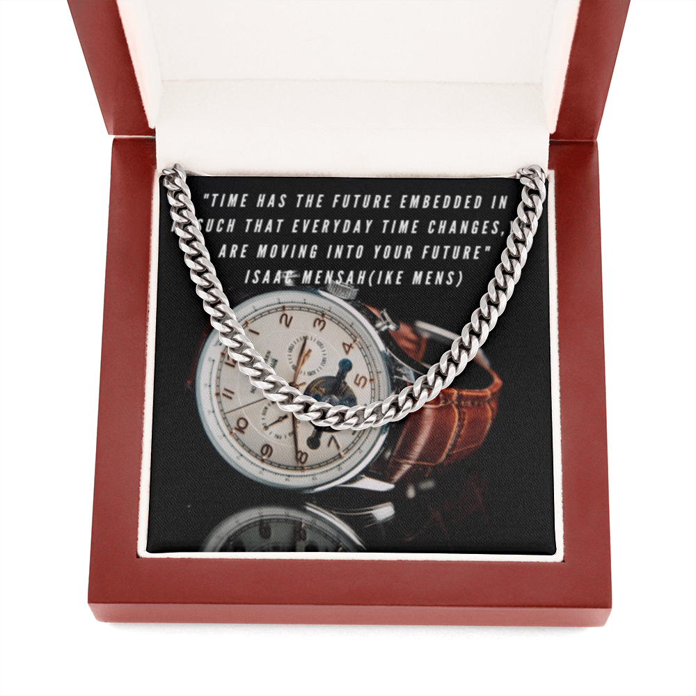 IKE MENS Quote Cuban Link Chain