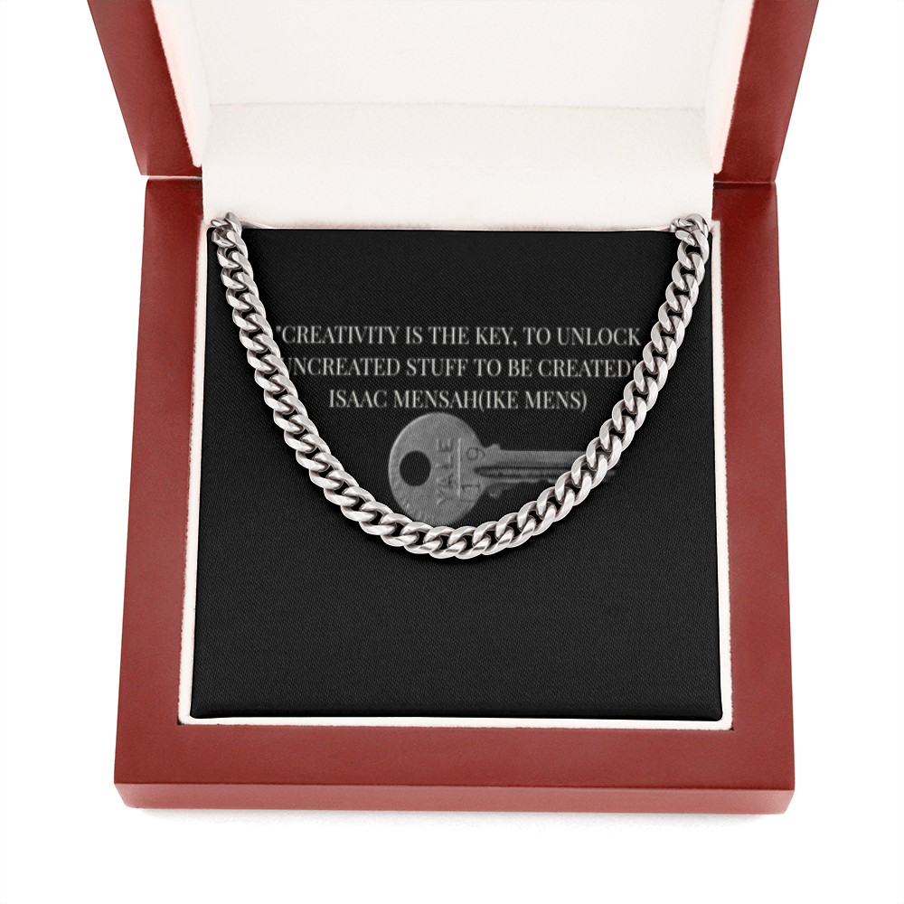 IKE MENS Quote Cuban Link Chain