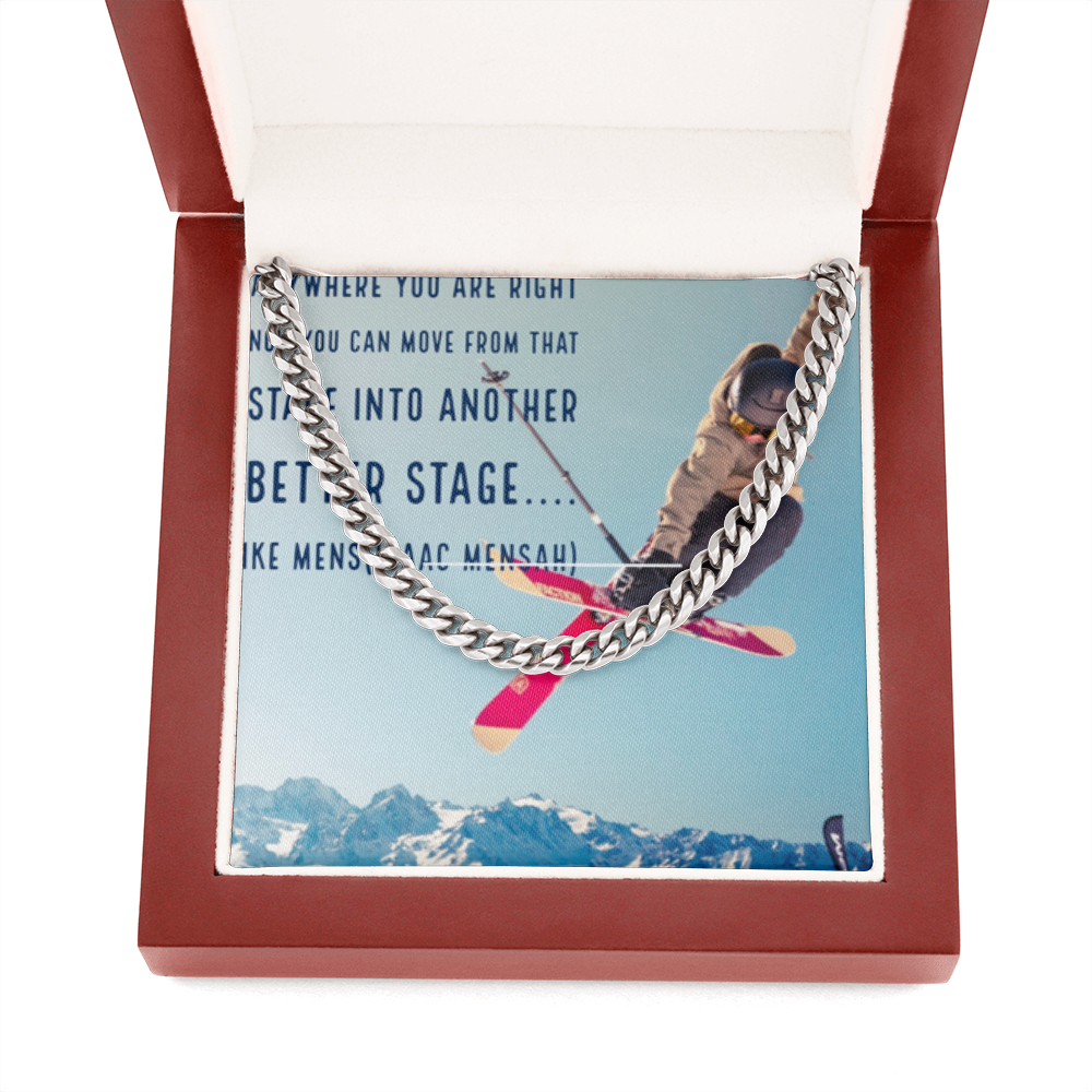 IKE MENS Quote Cuban Link Chain
