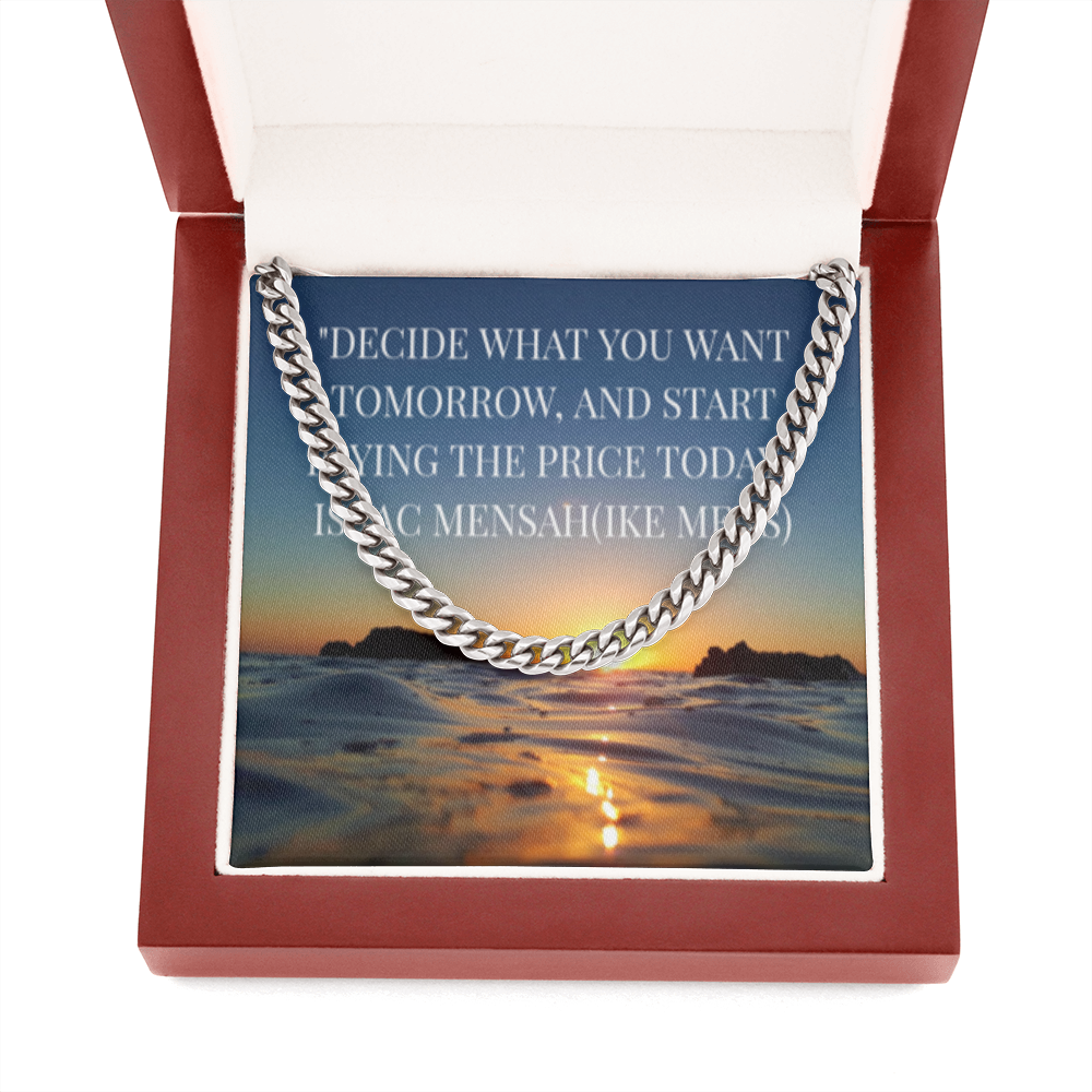 IKE MENS Quote Cuban Link Chain