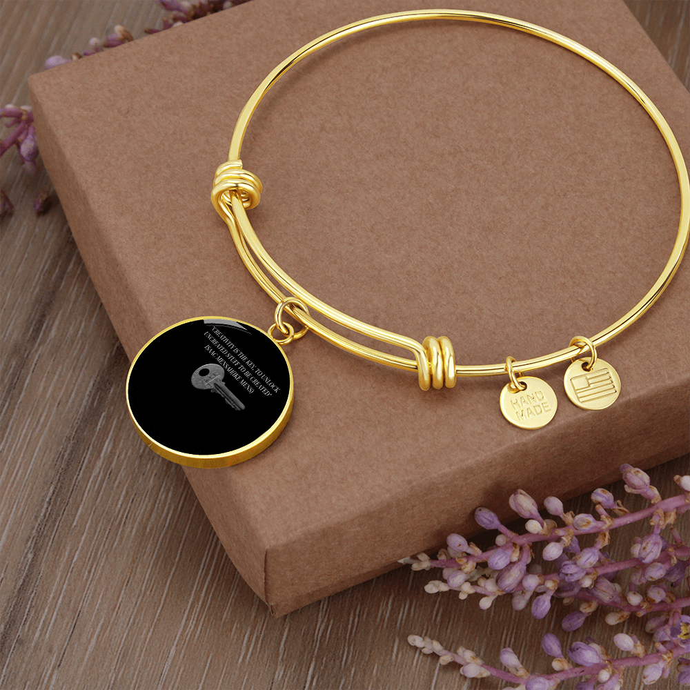 IKE MENS QUOTE CIRCLE BANGLE