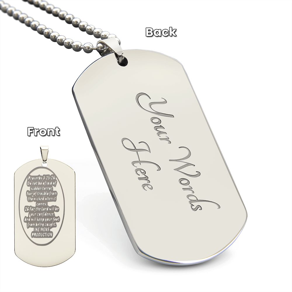 PROVERBS DOG TAG NECKLACE
