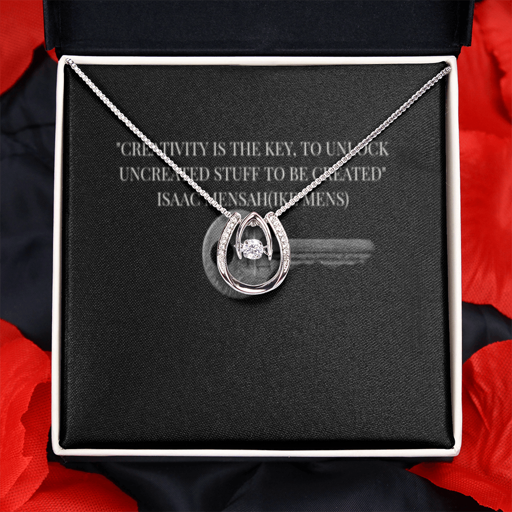 IKE MENS QUOTE LUCKY IN LOVE NECKLACE