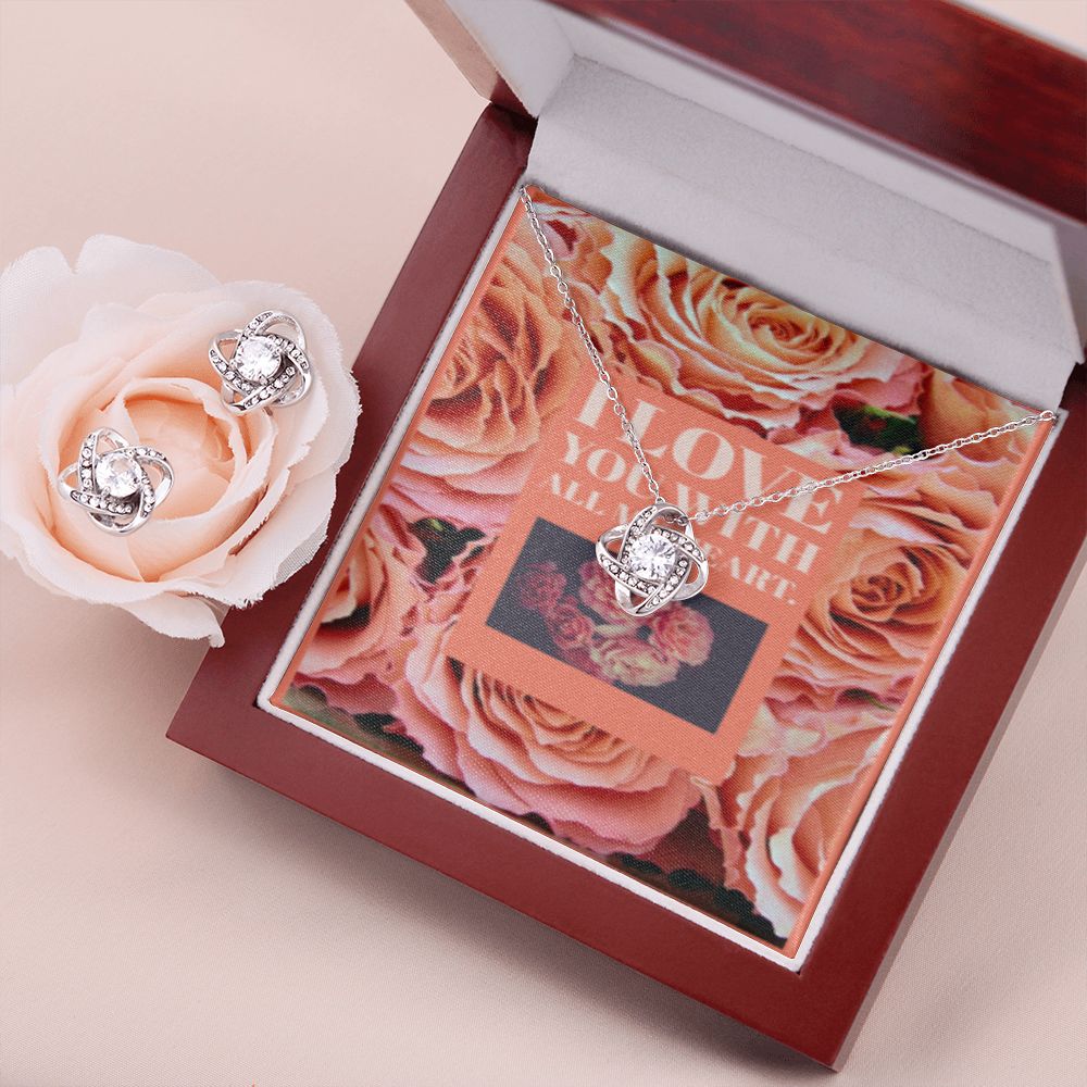 LOVE KNOT EARRING AND NECKLACE SET