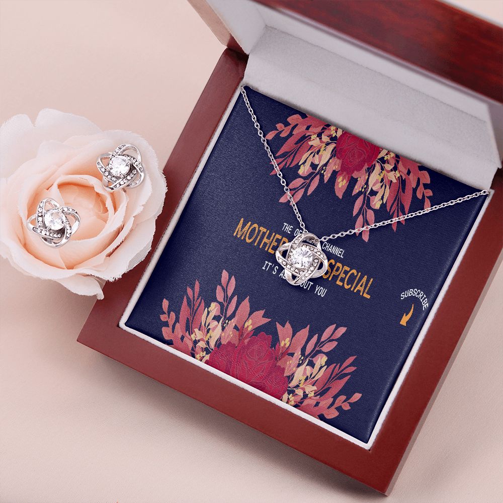 Happy Mother's Day Love Knot Earring & Necklace