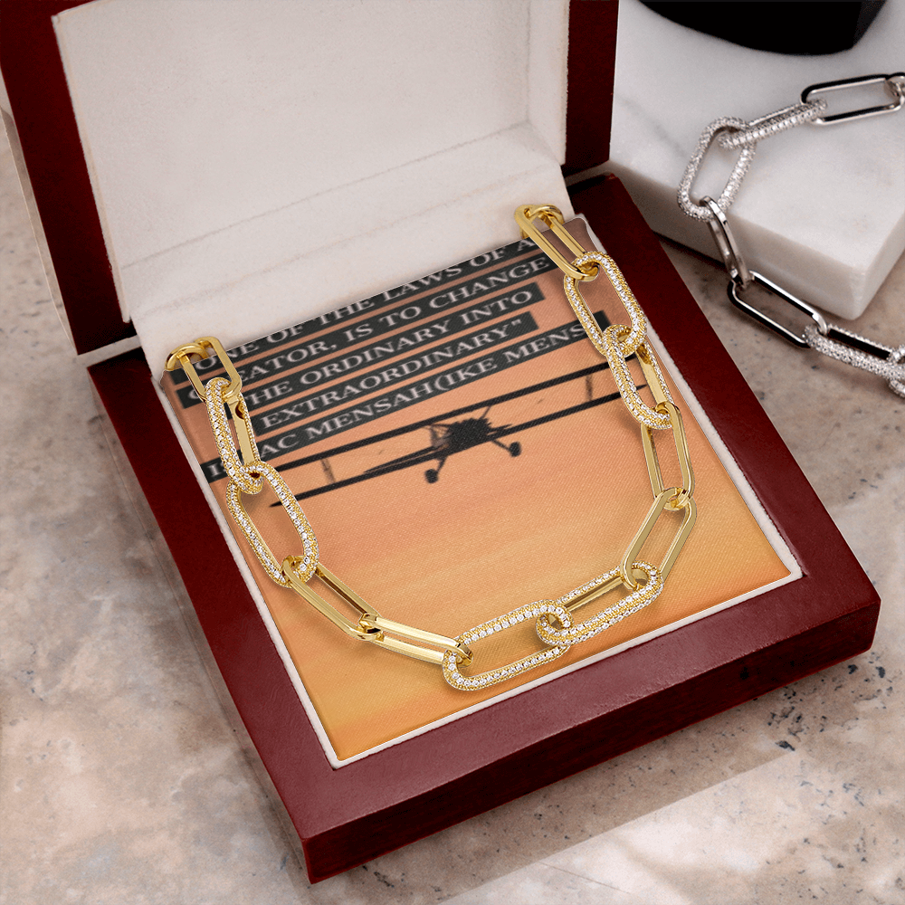 IKE MENS Quote The Forever Linked Necklace