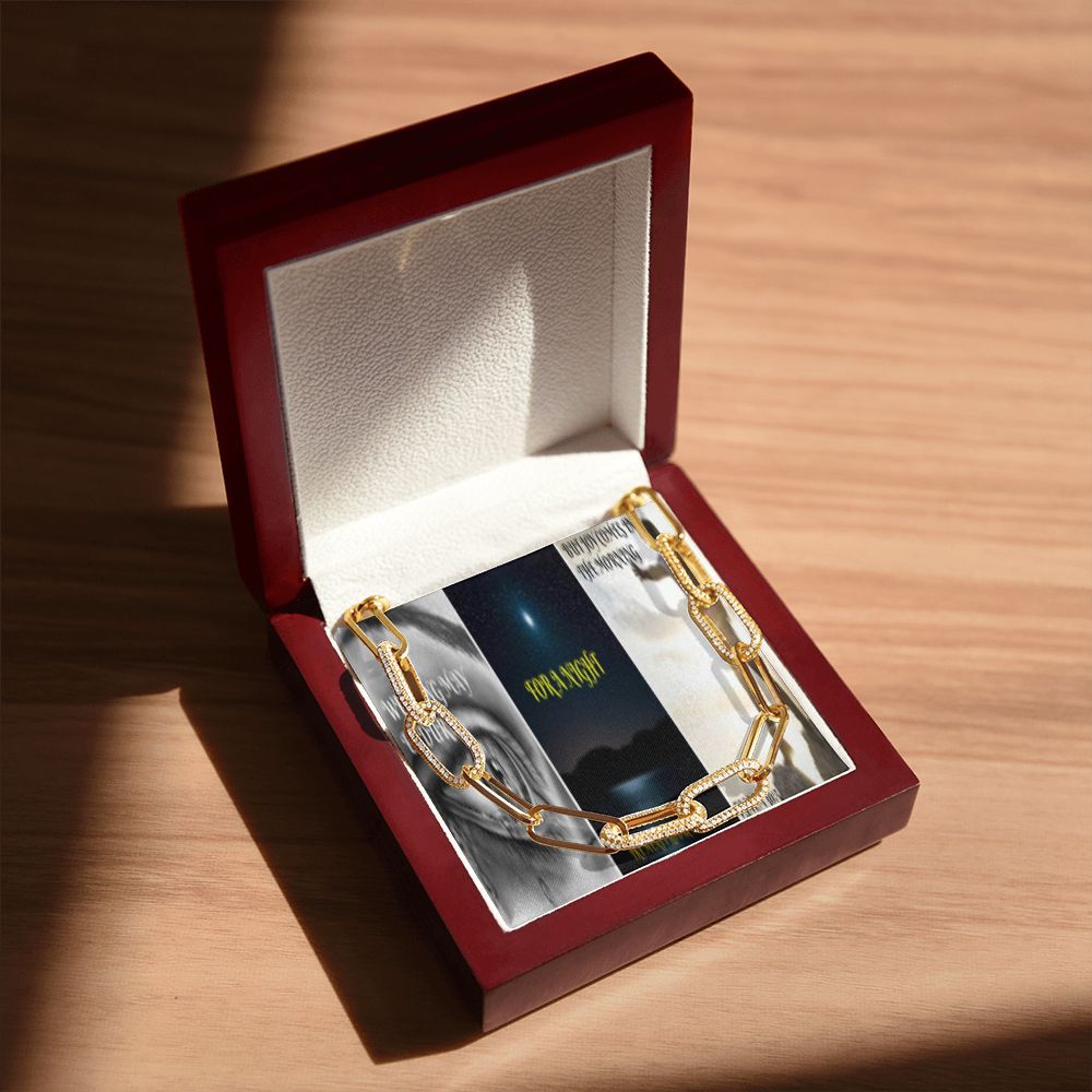 IKE MENS SCRIPTURE COLLAGE FOREVER LINKED NECKLACE