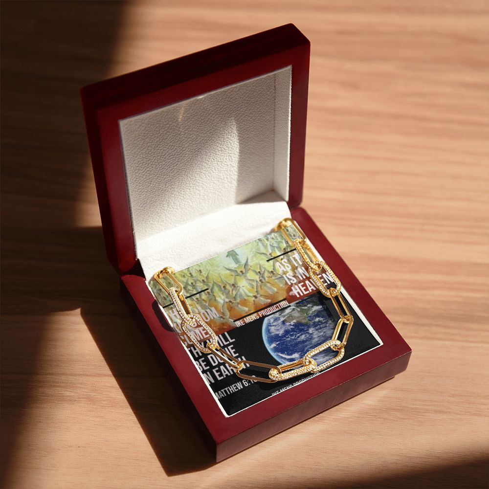 IKE MENS SCRIPTURE COLLAGE FOREVER LINKED NECKLACE