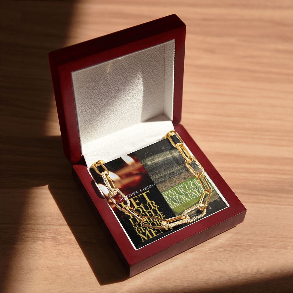 IKE MENS SCRIPTURE COLLAGE FOREVER LINKED NECKLACE