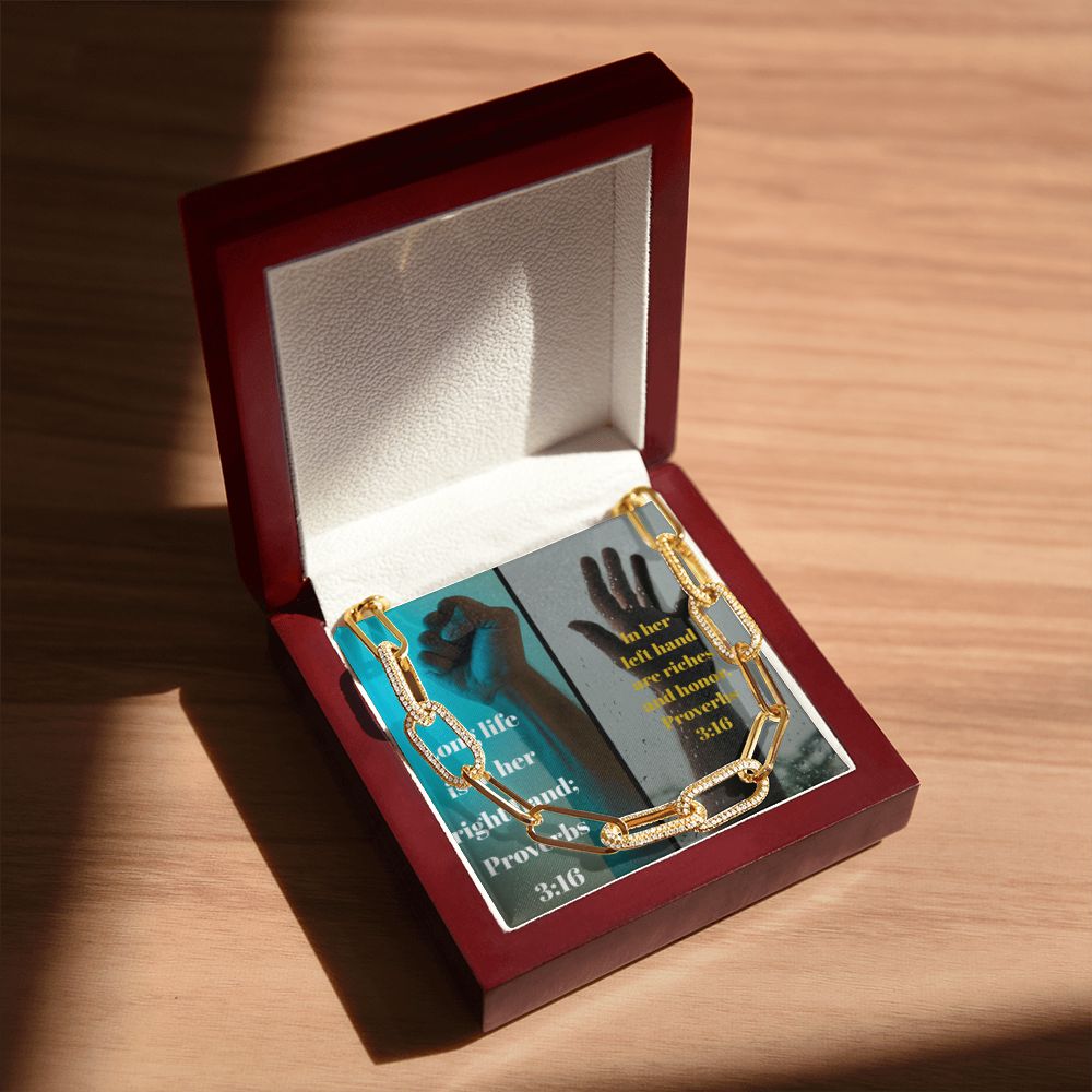 IKE MENS SCRIPTURE COLLAGE FOREVER LINKED NECKLACE