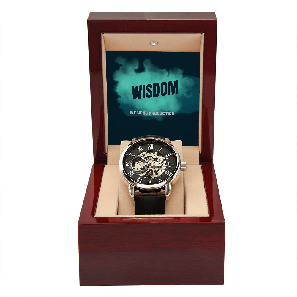 WISDOM MEN'S OPENWORK WATCH