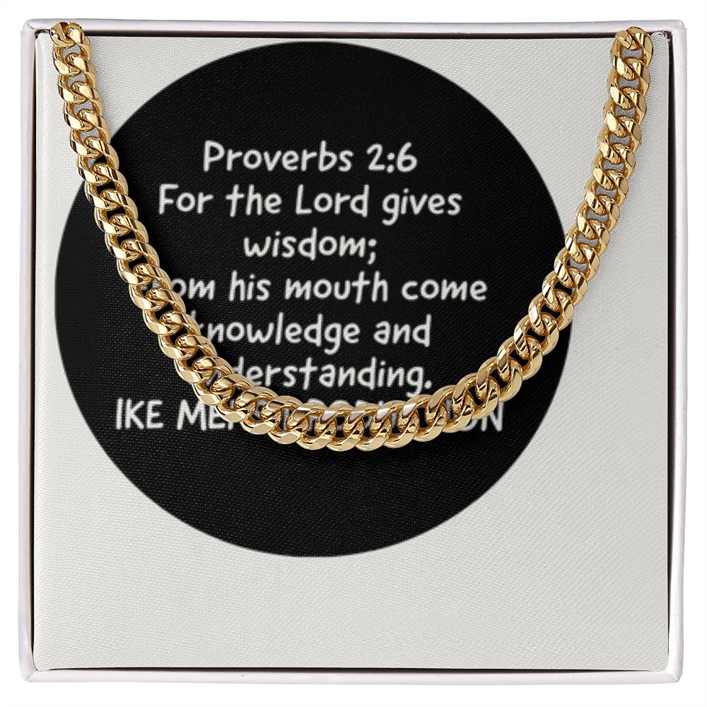 CUBAN LINK CHAIN WITH PROVERBS