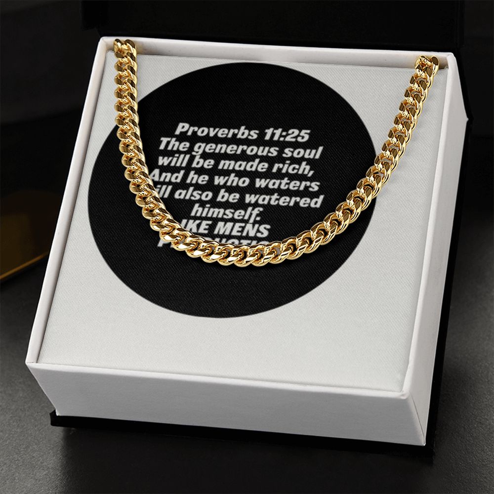 CUBAN LINK CHAIN WITH PROVERBS