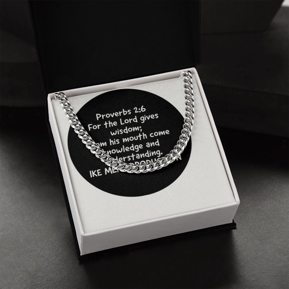 CUBAN LINK CHAIN WITH PROVERBS