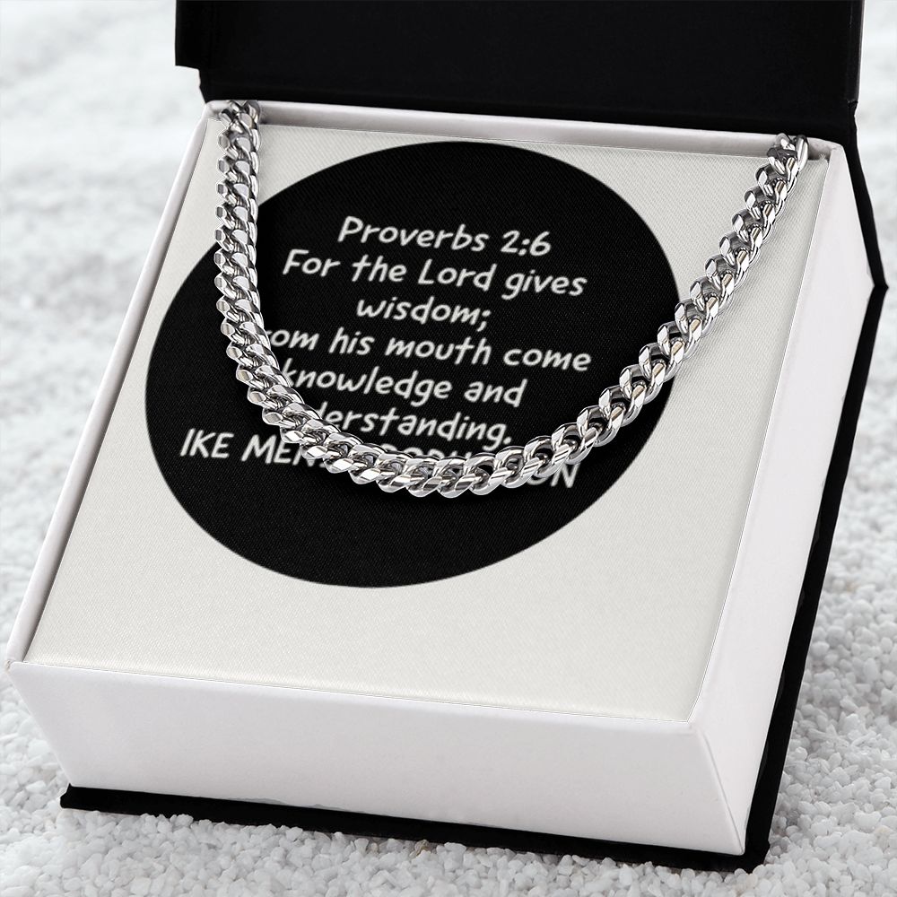 CUBAN LINK CHAIN WITH PROVERBS