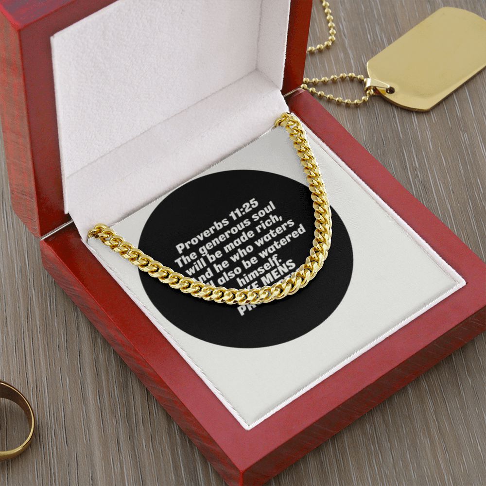CUBAN LINK CHAIN WITH PROVERBS