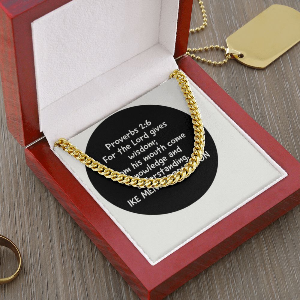 CUBAN LINK CHAIN WITH PROVERBS