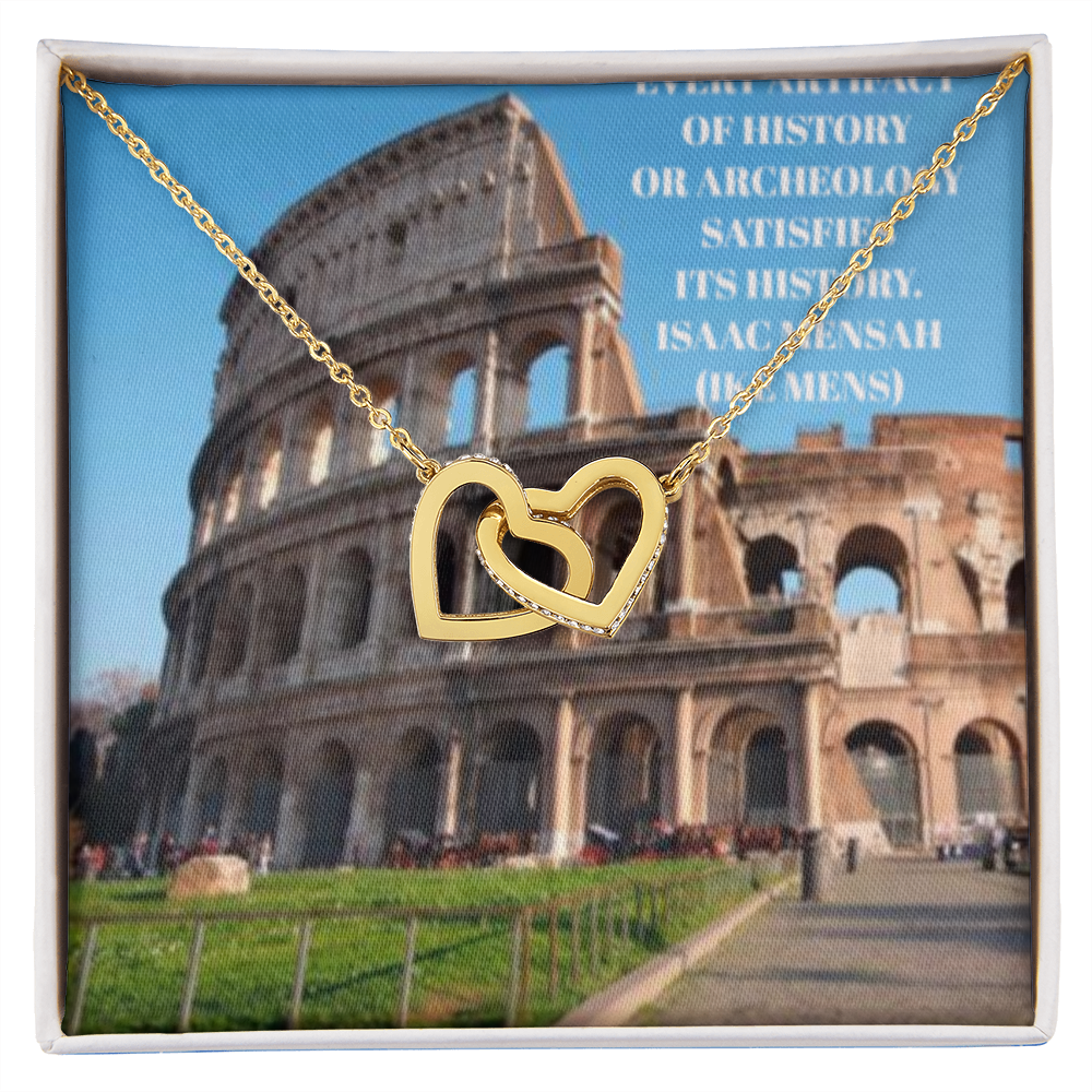 IKE MENS QUOTE INTERLOCKING HEART'S NECKLACE L