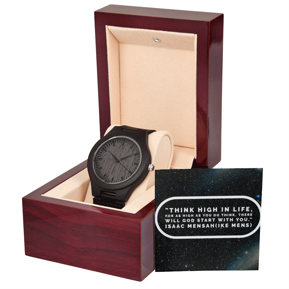 IKE MENS WOODEN WATCH