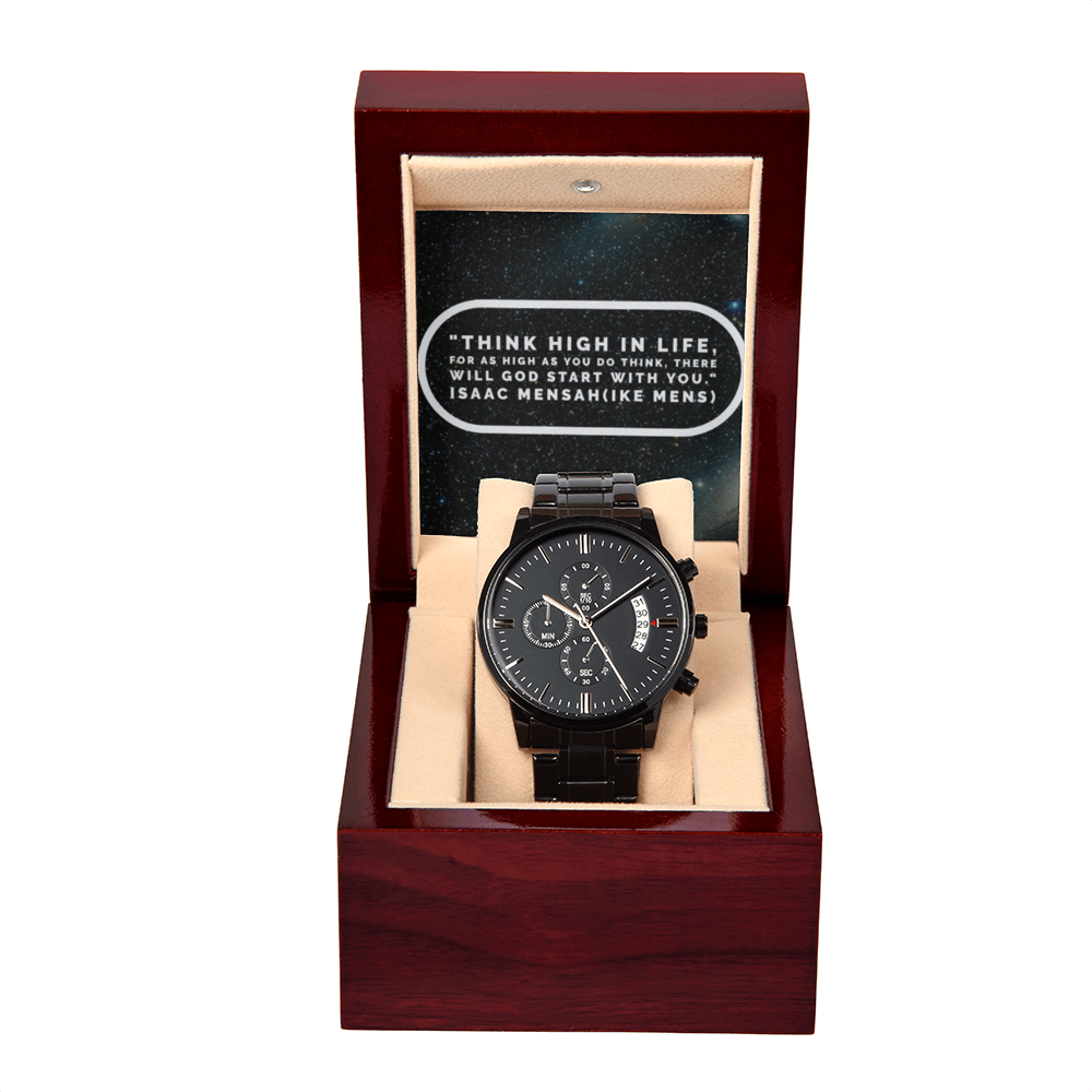 IKE MENS QUOTE BLACK CHRONOGRAPH WATCH