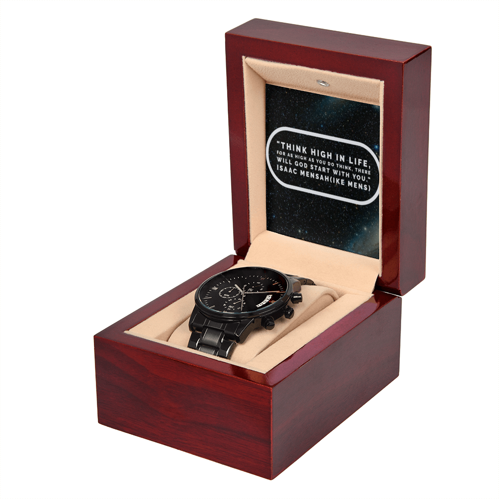 IKE MENS QUOTE BLACK CHRONOGRAPH WATCH