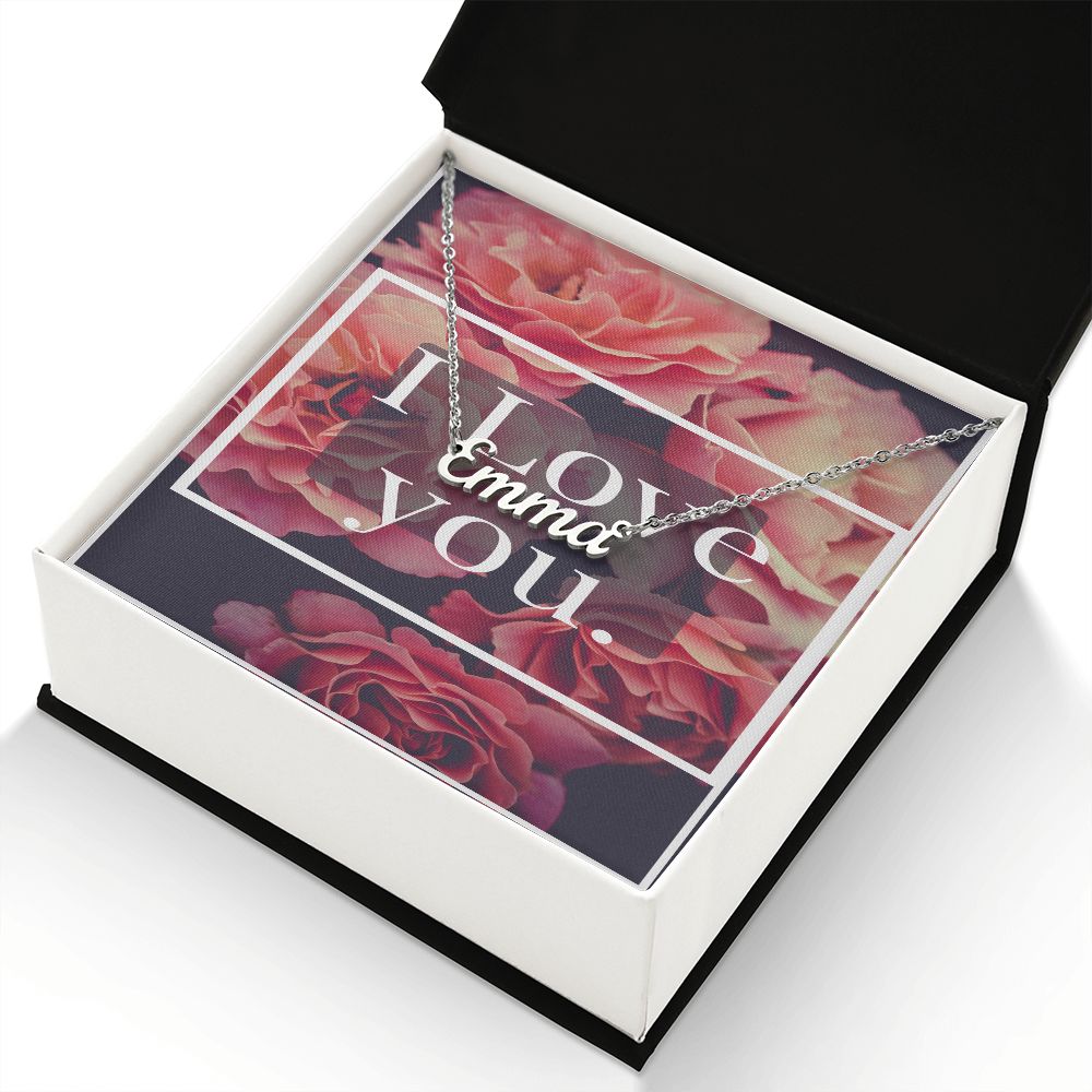I LOVE YOU Name NeckIace