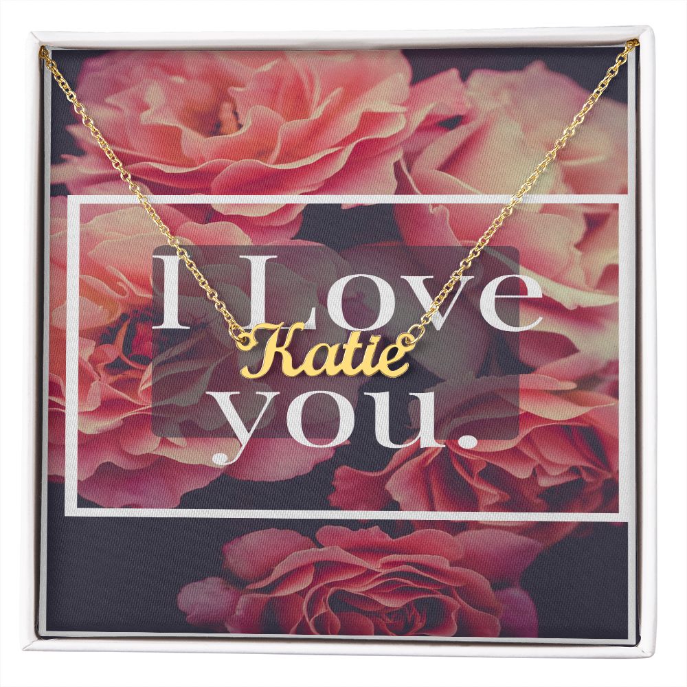 I LOVE YOU Name NeckIace