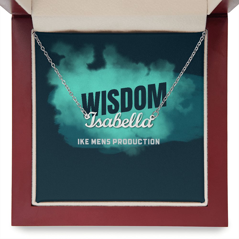 WISDOM PERSONALIZED NAME NECKLACE