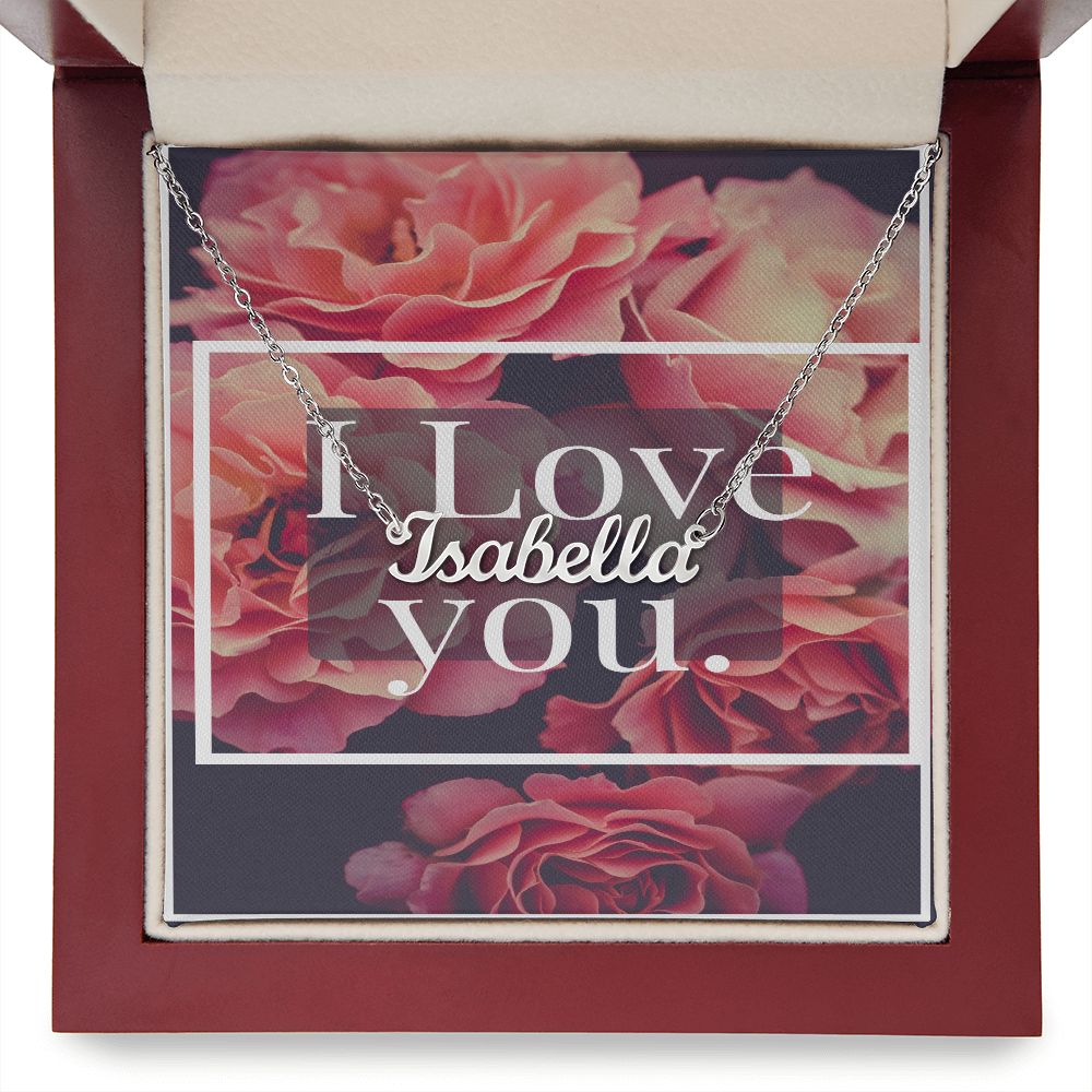 I LOVE YOU Name NeckIace