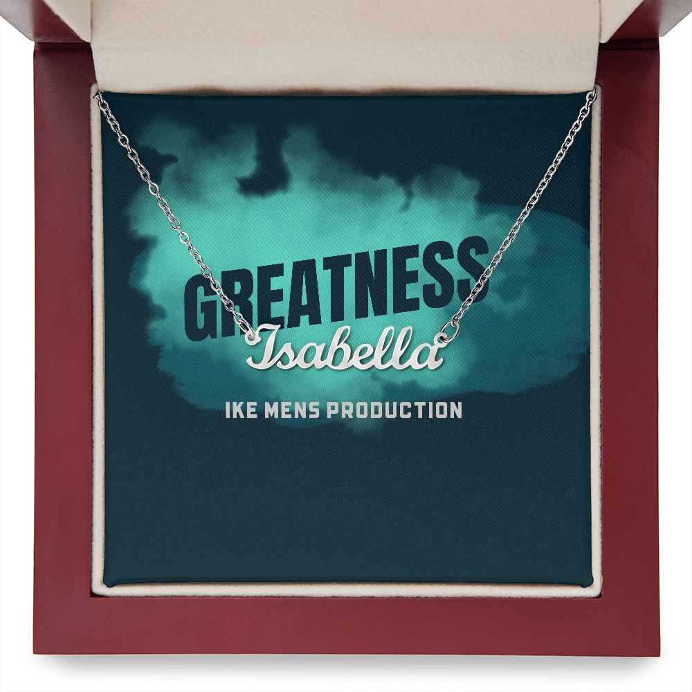 GREATNESS PERSONALIZED NAME NECKLACE