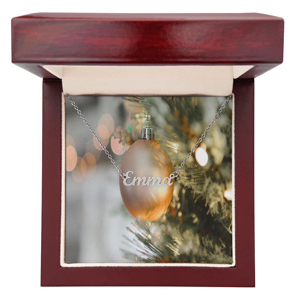 Merry Christmas Personalized Name Necklace