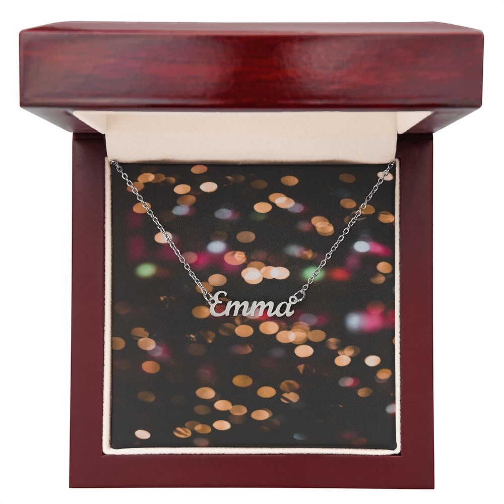 Merry Christmas Personalized Name Necklace