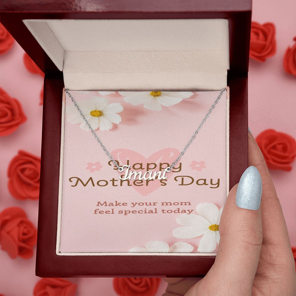 Happy Mother's Day Name Necklace