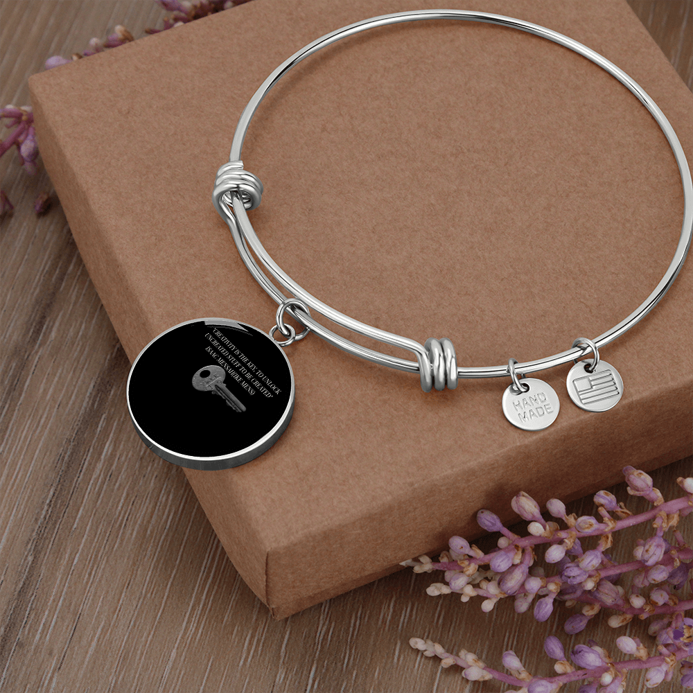 IKE MENS QUOTE CIRCLE BANGLE